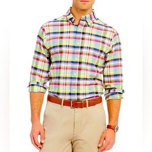 NWT Cremieux Plaid Men’s Long Sleeves Dress Shirt | Size: L